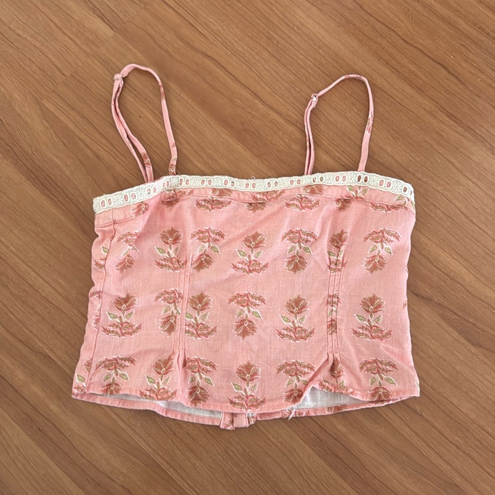 Floral Pink Crop Top